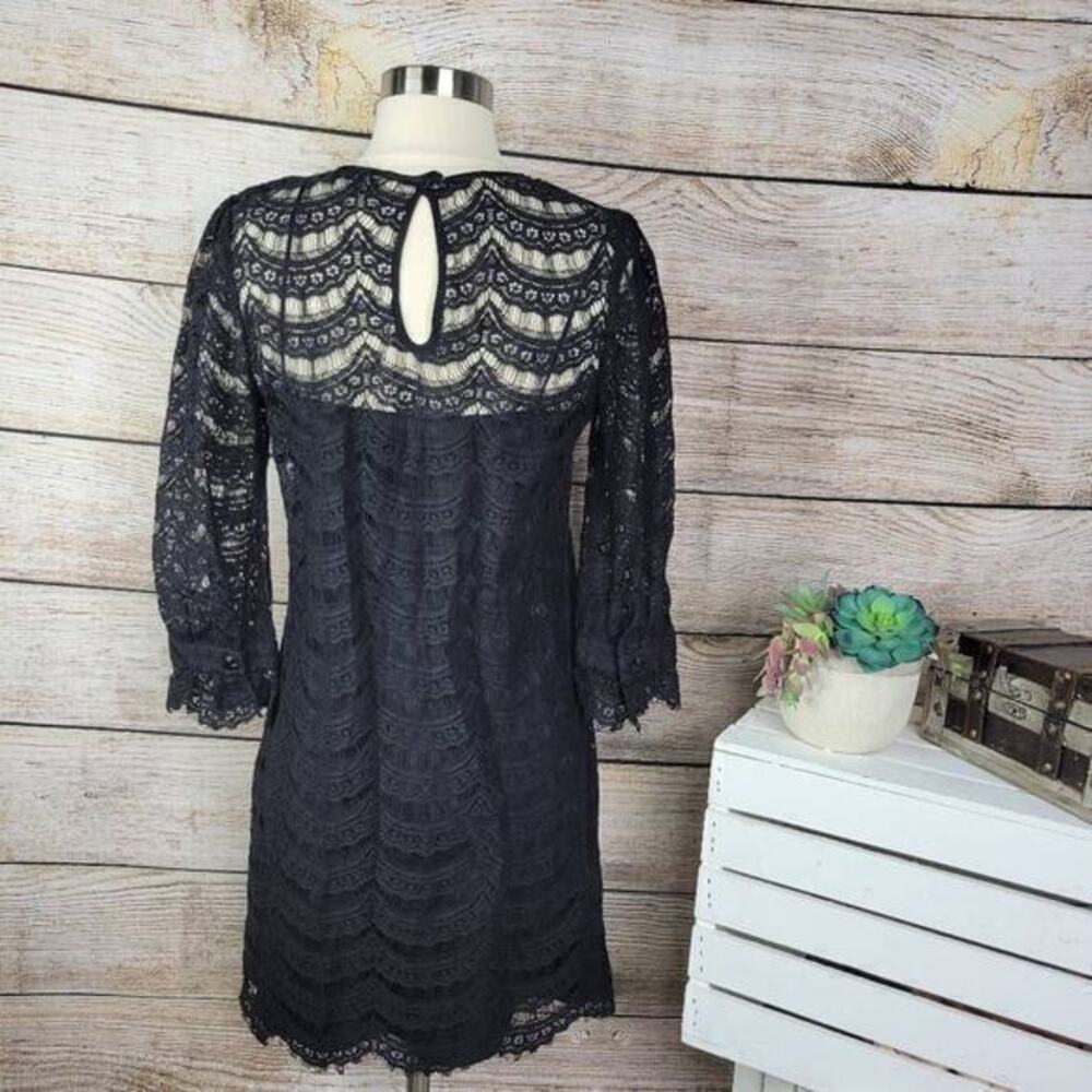Milly of New‎ York Women’s Sheath Lined Lace Dress Black Size 2 - Picture 2 of 8